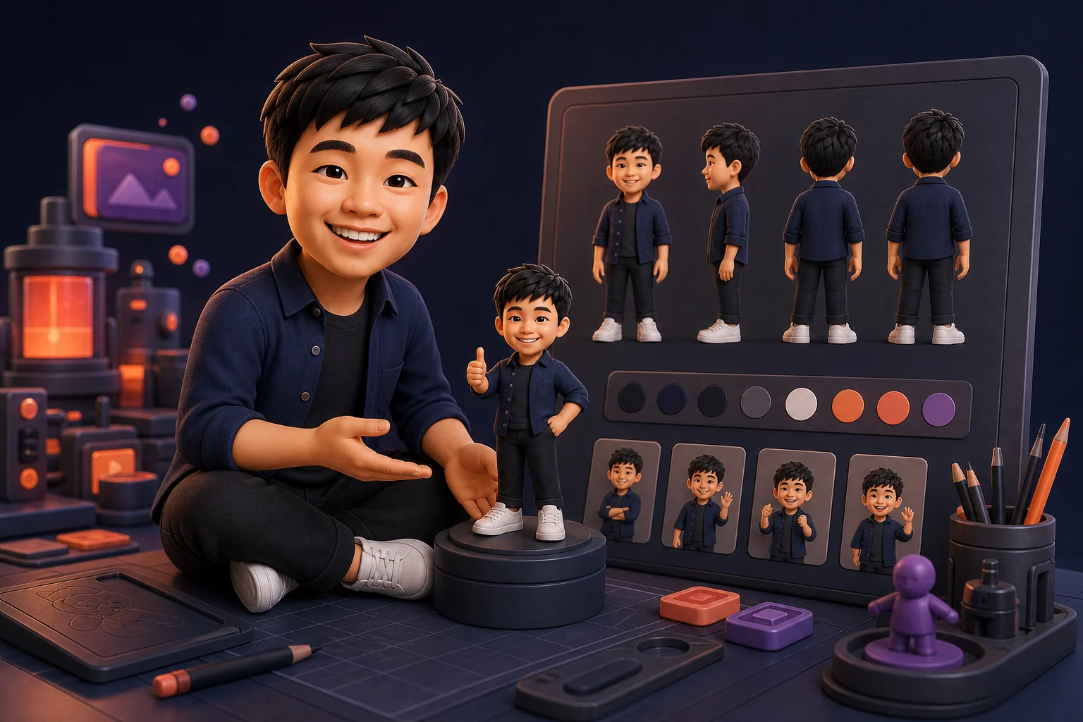 Minh họa 3D Thiết Kế Nhân Vật (IP)